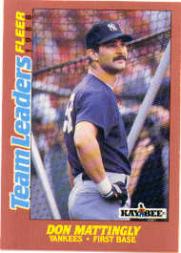 1988 Fleer Team Leaders Baseball Cards 019      Don Mattingly